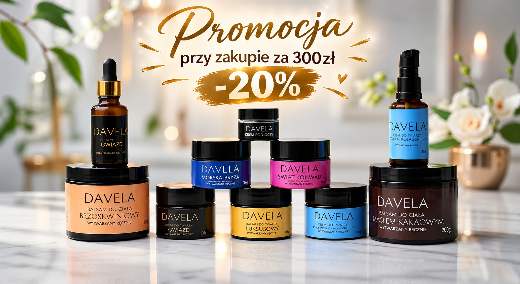 Luksusowa promocja kosmetyków DAVEL A